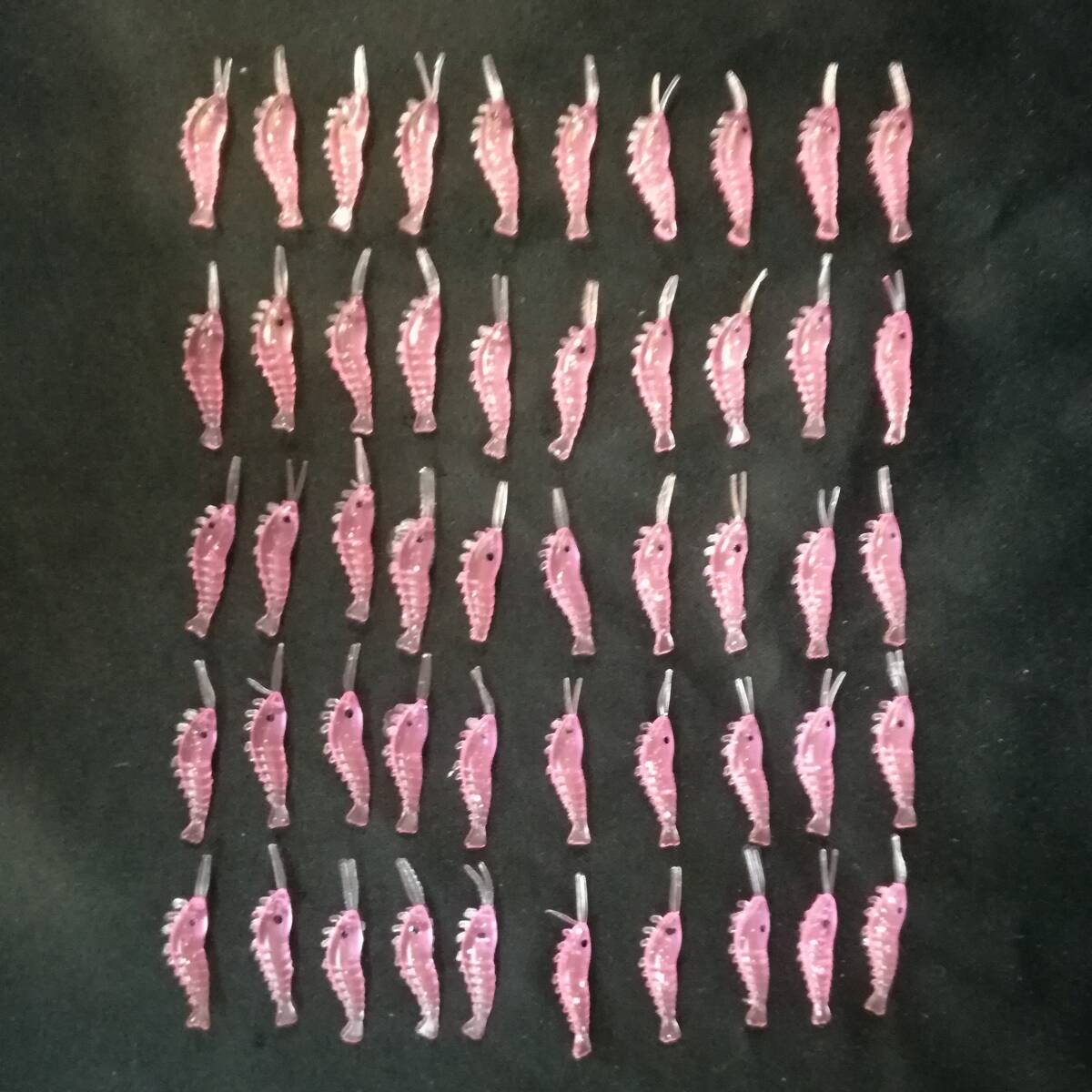 オキアミワーム 大量 50個セット 小エビワーム シュリンプ ピンク 釣り アジング サビキ 穴釣り メバル カサゴ ソイ ロックフィッシュ 根魚の画像7