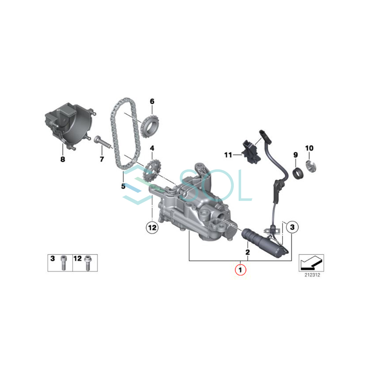 BMW MINI R55 R56 R57 R58 R59 R60 R61 オイルポンプ ワン クーパー クーパーS JCW 11417647376 11418601645 11417594010 出荷締切18時_画像6