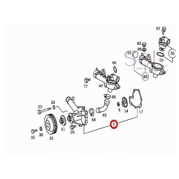 ベンツ W202 W124 W210 W208 R170 ウォーターポンプ C200 C220 C230 E220 E230 CLK200 SLK230 1112004001 1112000401 出荷締切18時_画像3