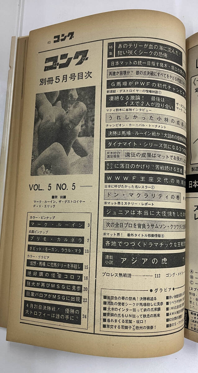  「別冊ゴング 昭和48年」1973年5月号　マーク・ルーイン　ザ・デストロイヤー　F・V・エリック_画像9