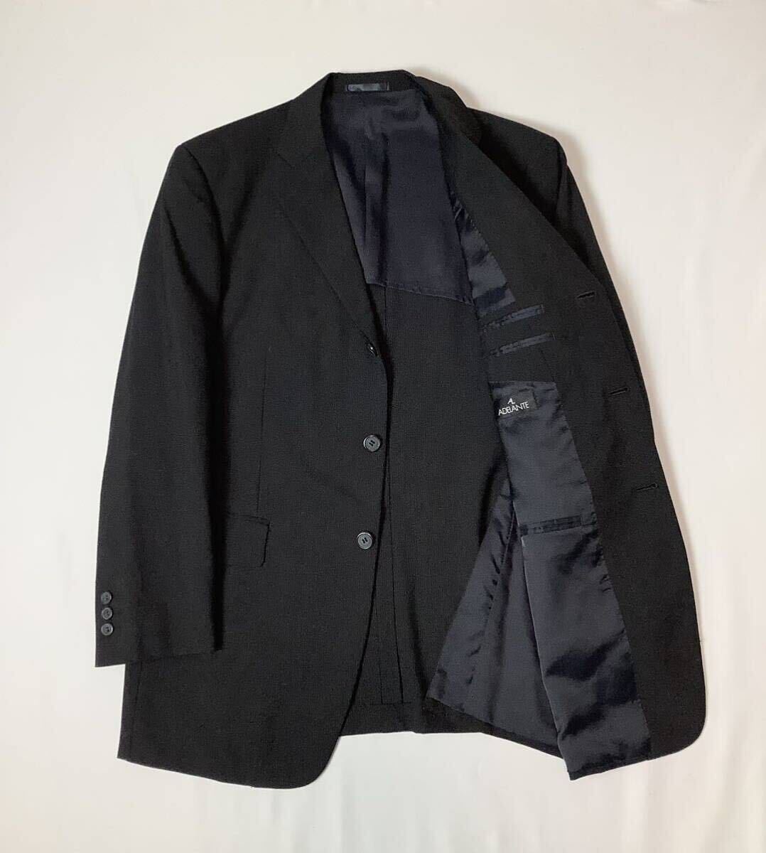 ADELANTE // 背抜き 長袖 シャドーストライプ柄 シングル スーツ (黒) サイズ 96AB5 (M)_画像6