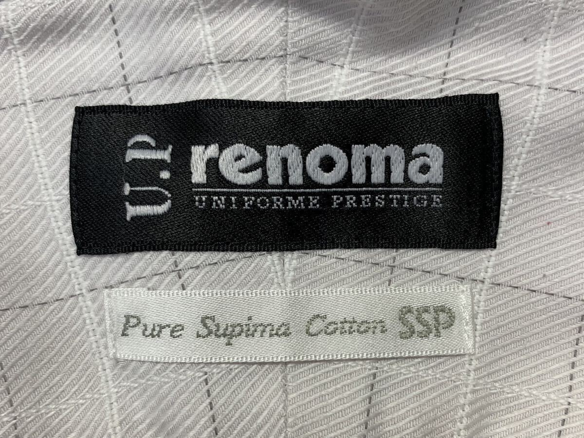 UP renoma // 形態安定 長袖 チェック柄 シャツ・ワイシャツ (オフホワイト系) サイズ 40 (L)_画像7