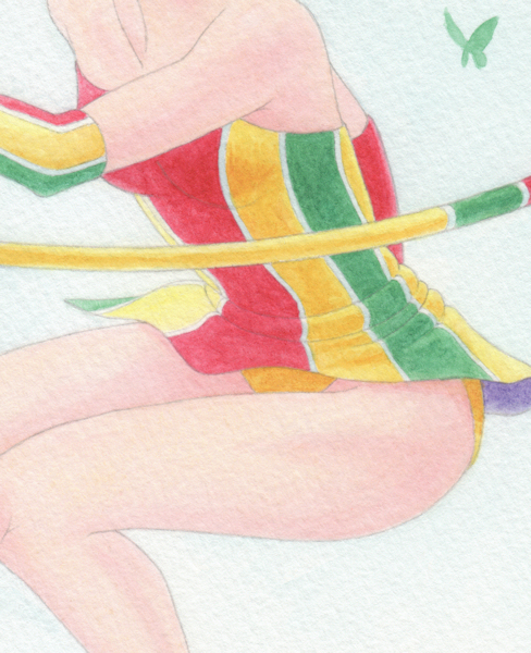  Mai . ручные иллюстрации . производства .#268 Festiva * трехцветный художественная гимнастика Leotard 