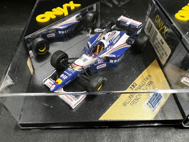 絶版 オニクス ２台セット 1/43 282 ウイリアムズ FW18 96 フランスGP X309 FW19 97 イギリスGP ジャック　ビルヌーブ_画像2