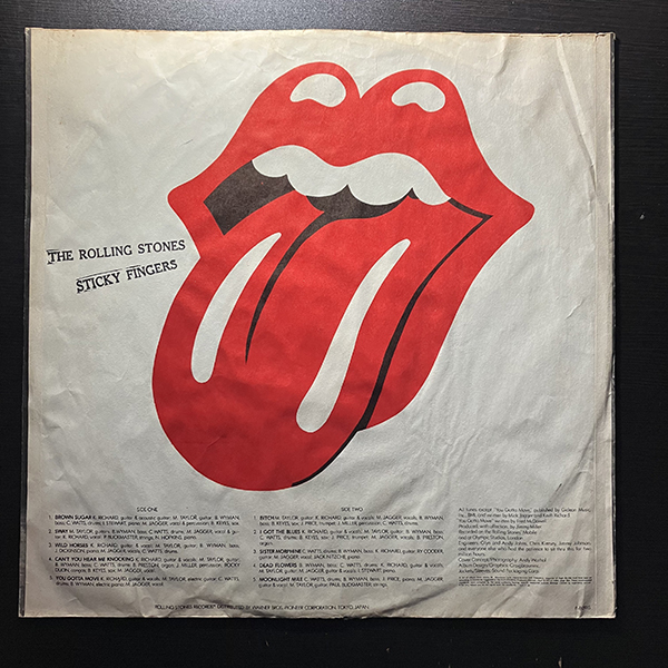 The Rolling Stones / Sticky Fingers [Rolling Stones Records P-8091S] 国内盤 日本盤 ジッパー付きジャケ 盤ジャンクの画像5