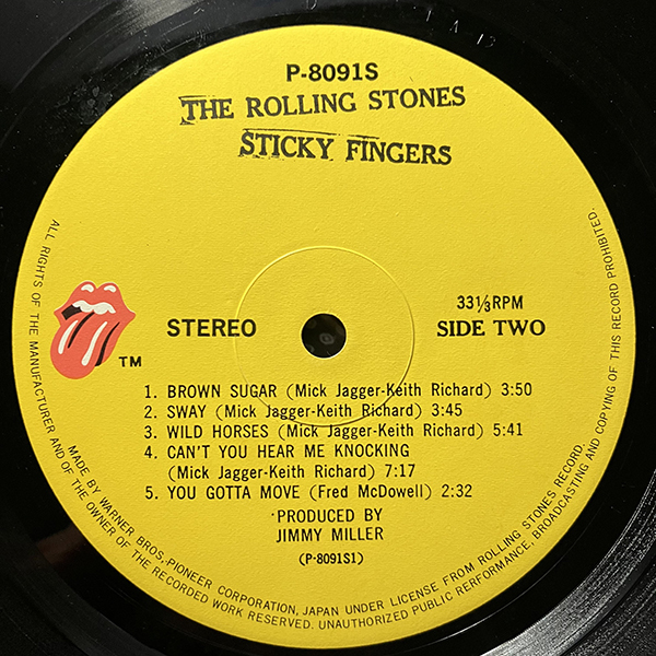 The Rolling Stones / Sticky Fingers [Rolling Stones Records P-8091S] 国内盤 日本盤 ジッパー付きジャケ 盤ジャンクの画像9