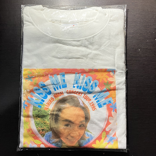 永井真理子 Tシャツ KISS ME KISS ME MARIKO NAGAI CONCERT TOUR 1995 白 Lサイズ 未開封品 90年代 J-POPの画像1