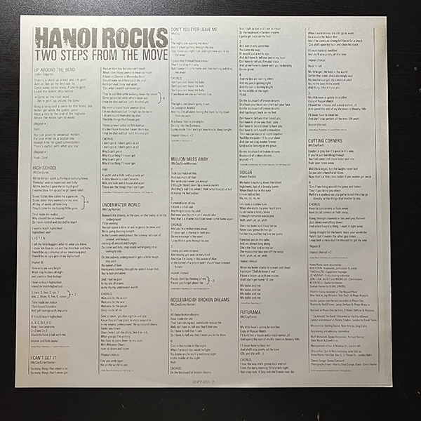 ハノイ・ロックス Hanoi Rocks / Two Steps From The Move [Mercury 25PP-137] 国内盤 日本盤 帯付 の画像4