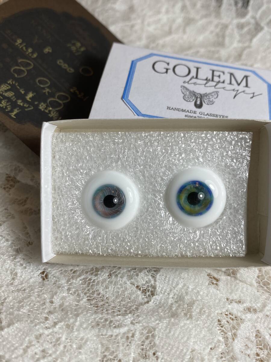 Golem様製　グラスアイ　17mm　オッドアイ　中古品