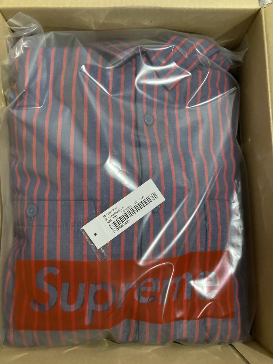 Mサイズ Supreme MM6 Maison Margiela Padded Shirt Stripe ストライプ シュプリーム メゾン マルジェラ ボックスロゴ パデッド シャツの画像4