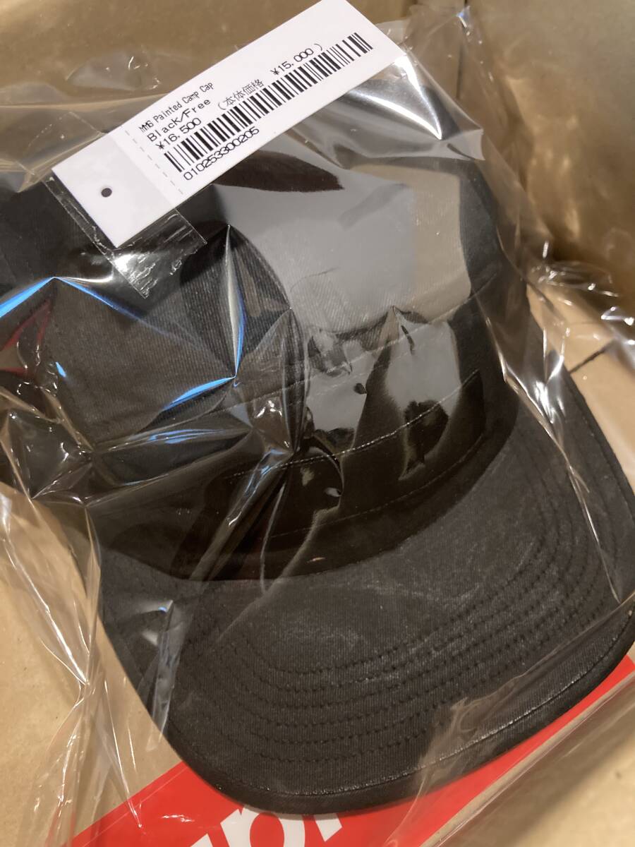 Supreme MM6 Maison Margiela Painted Camp Cap Black 黒 ブラック シュプリーム メゾンマルジェラ ボックスロゴ キャンプキャップの画像3