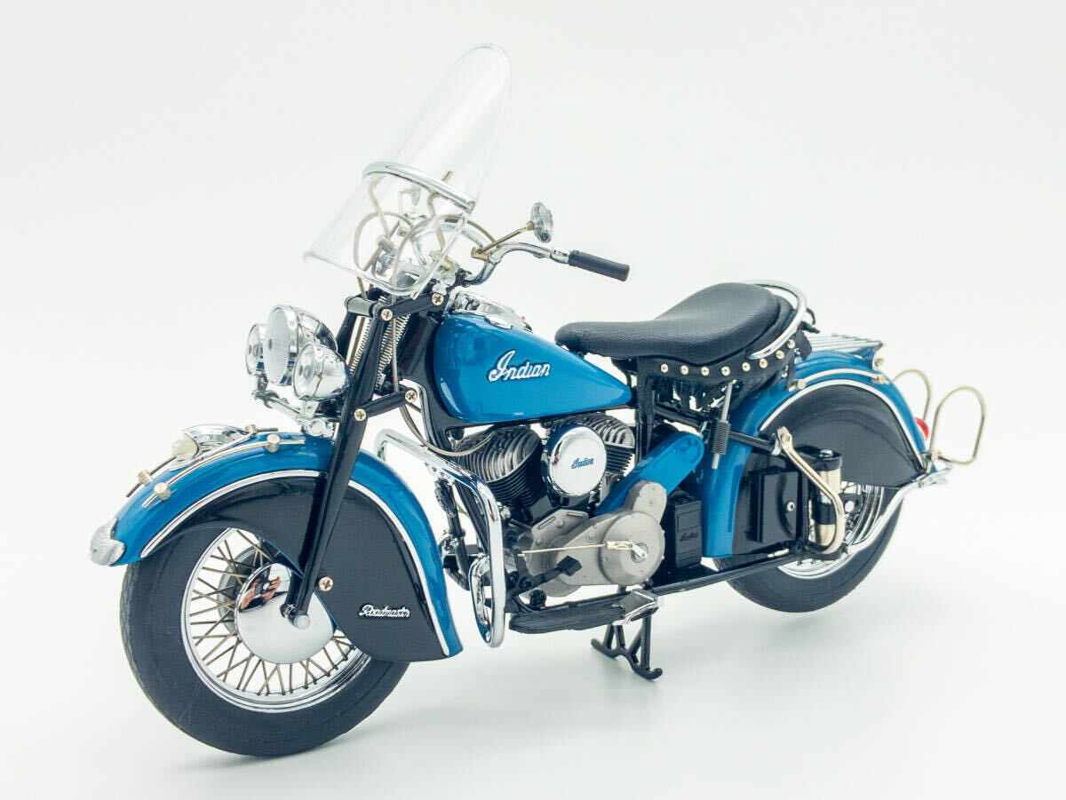 ★絶版 激レア! 元箱付 ダンバリーミント 1948 1/10 青/黒 インディアンチーフ Indian Chief Motorcycle 美品 廃盤 ルパン三世 峰不二子 の画像1