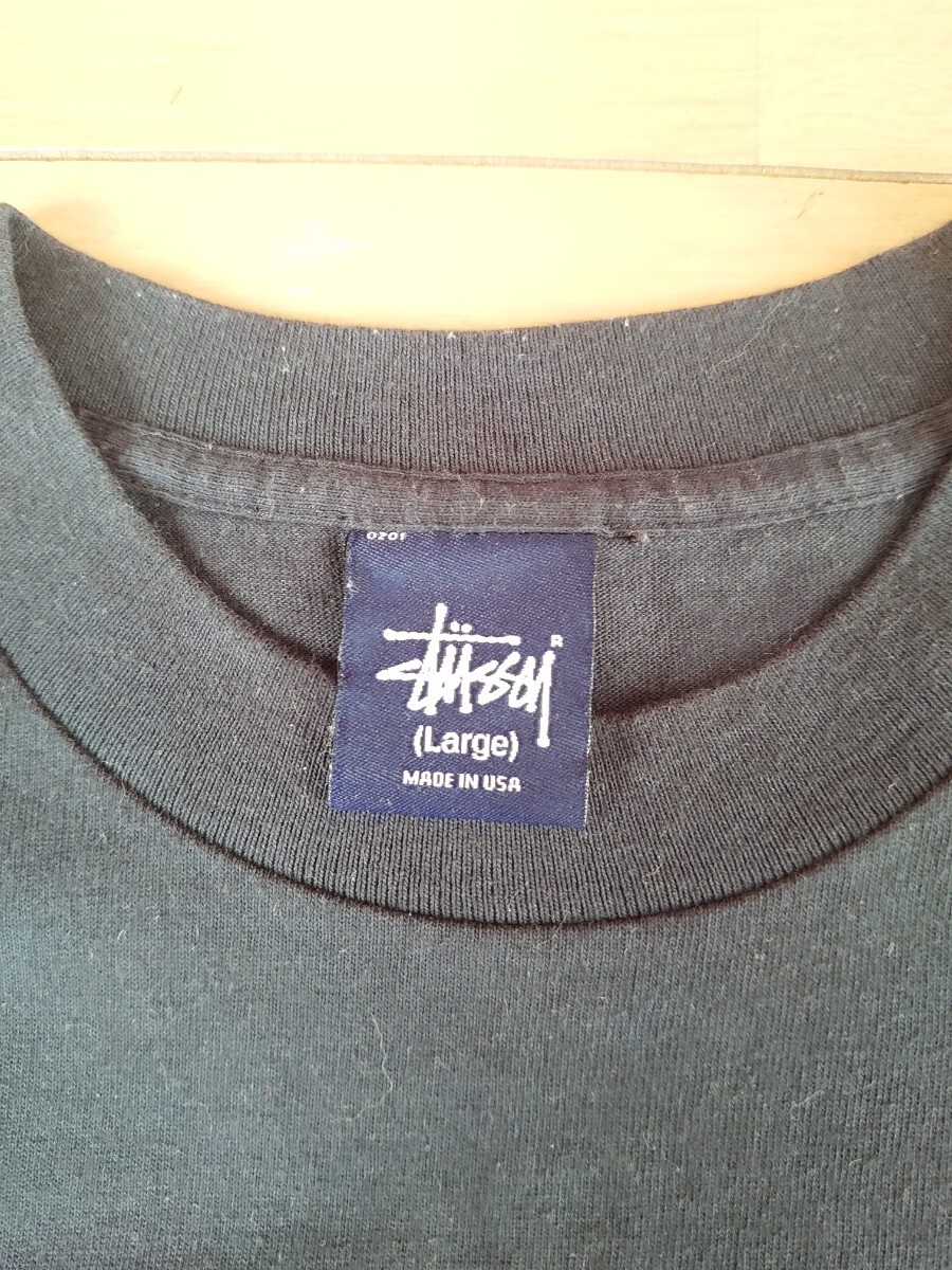 00s STUSSY　レアTシャツ　USA製 CUSTOMAED_画像3