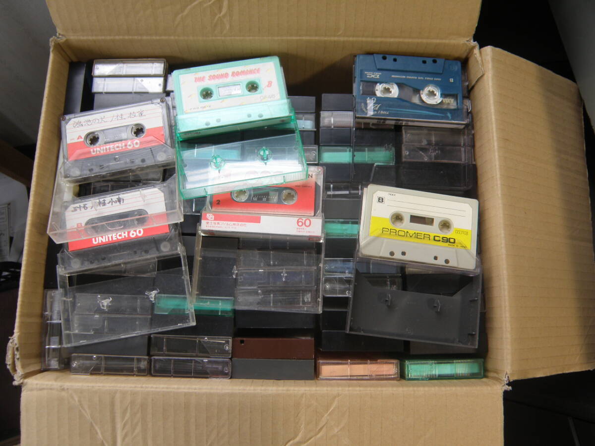 中古カセットテープ 89本＋ケース無し2本 メーカー・種類ばらばら 中身はほとんど落語の画像2