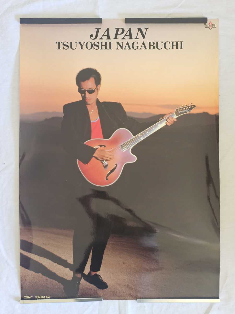 長渕剛 JAPAN B2版 ポスター 515×728㎜ 販促 TSUYOSHI NAGABUCHI 東芝EMI_画像1