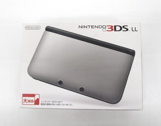 [ same day shipping ]* electrification OK*Nintendo Nintendo 3DS LL body SPR-001 silver × black the first period . ending game nintendo present condition goods 331