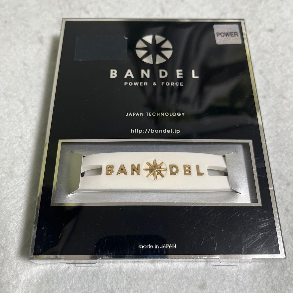 【正規品】BANDEL メタルブレスレットwhite×goldサイズL 19.0cm
