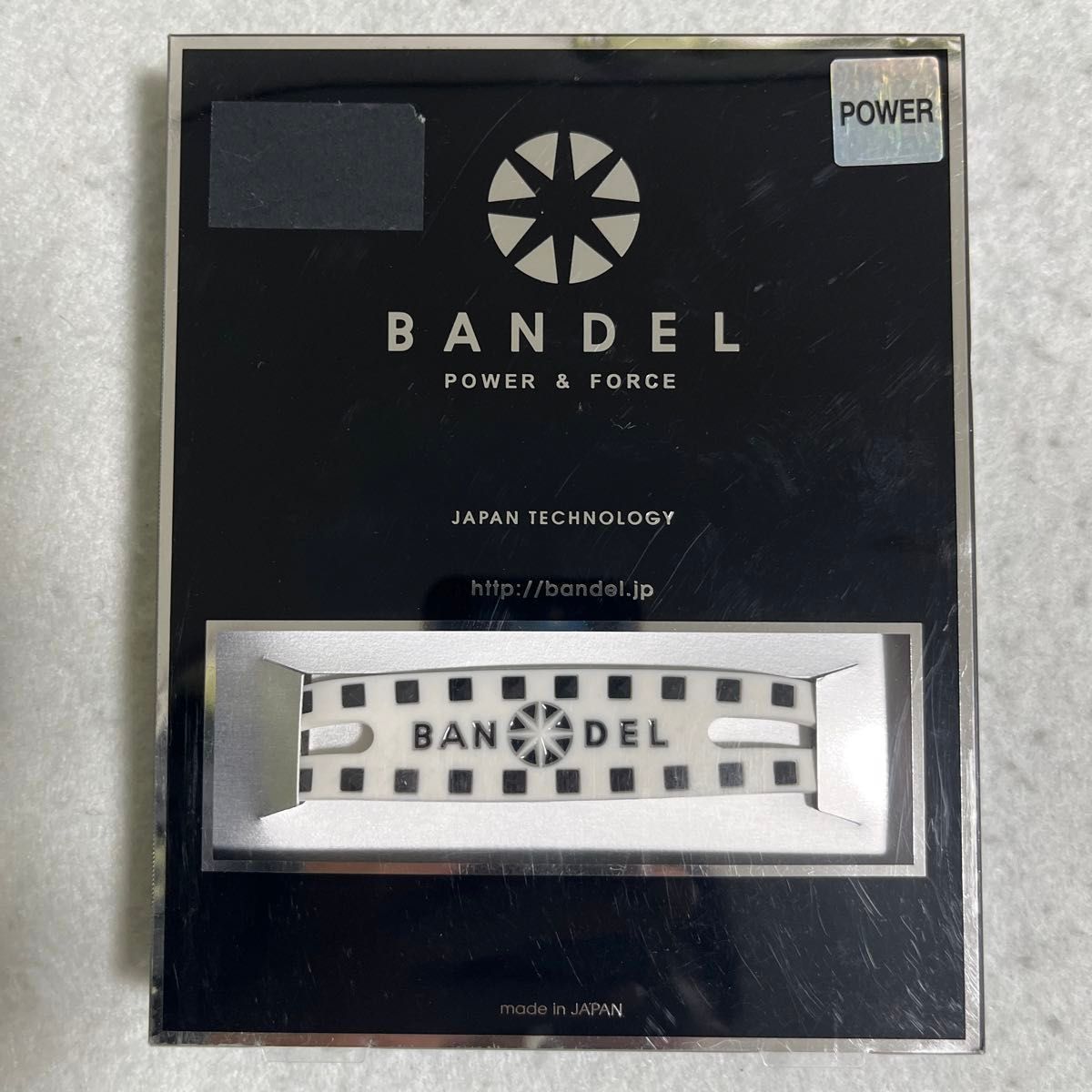 【正規品】BANDEL スタッズブレスレット white×black サイズM 17.5cm