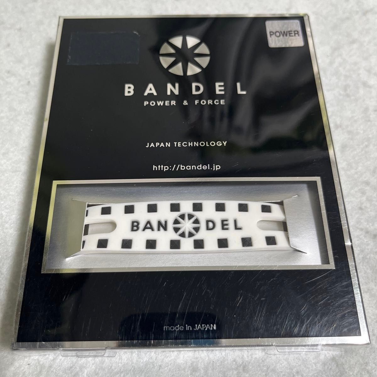 【正規品】BANDEL スタッズブレスレット white×black サイズLL 20.5cm
