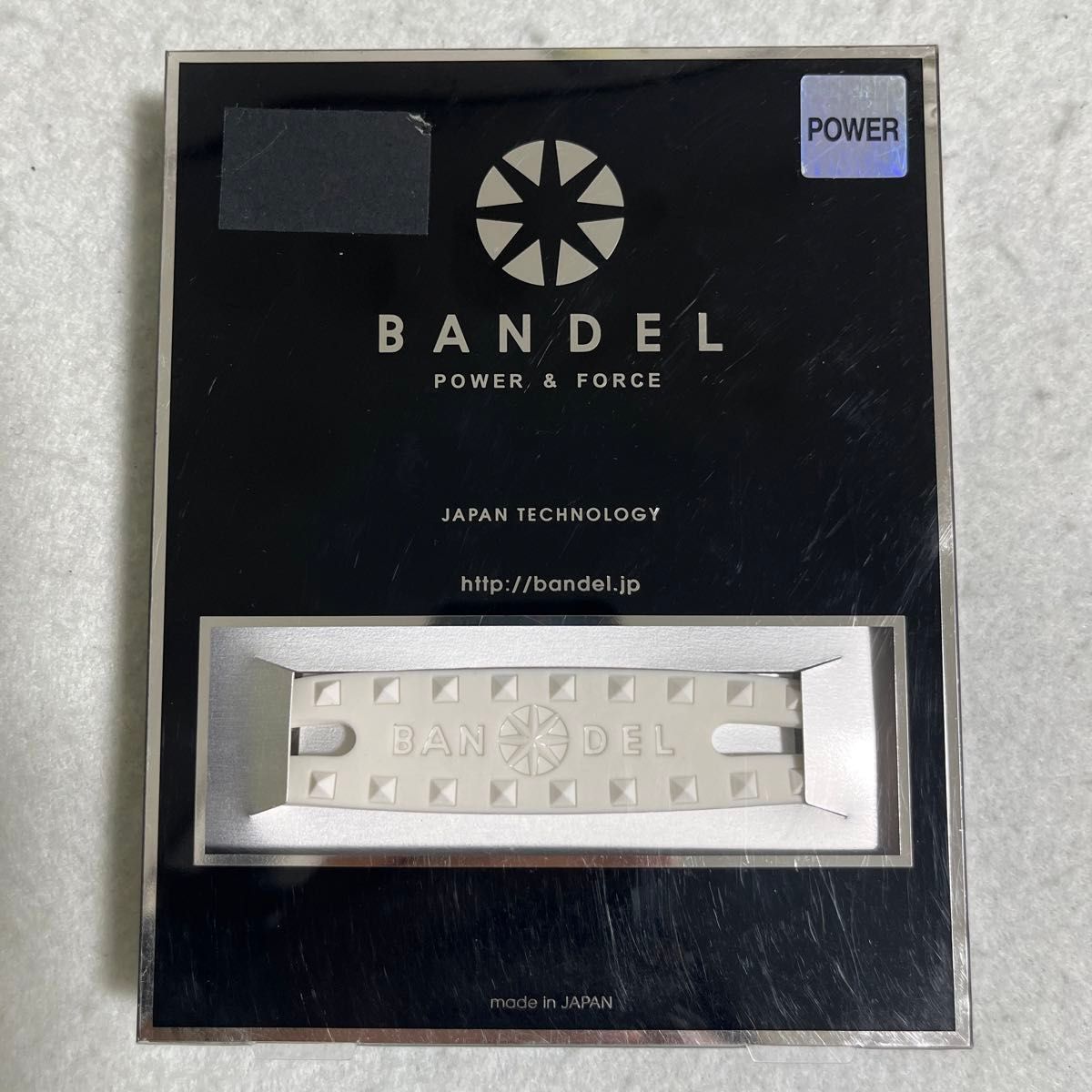 【正規品】BANDEL スタッズブレスレット white×whiteサイズ LL 20.5cm