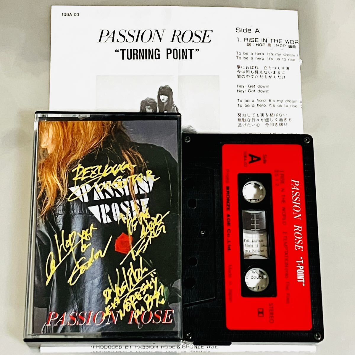 PASSION ROSE パッションローズ HEAVY METAL ヘビメタ DEMO TAPE デモテープ HARD ROCK カセット ジャパメタ サイン ハードロック 歌詞付_画像1