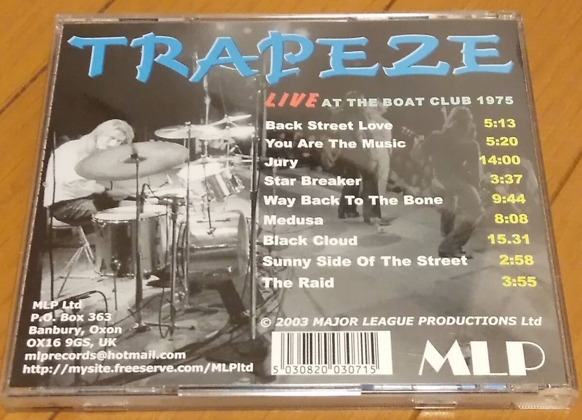TRAPEZE トラピーズ LIVE AT THE BOAT CLUB ライヴ・アット・ザ・ボート・クラブ 1975 帯付き MAR051059の画像3