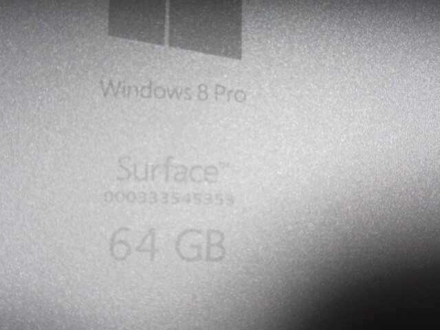 ジャンク　Surface pro　1631　64GB windows10　10型 wifi　銀　初期化済み　30-6447_画像4