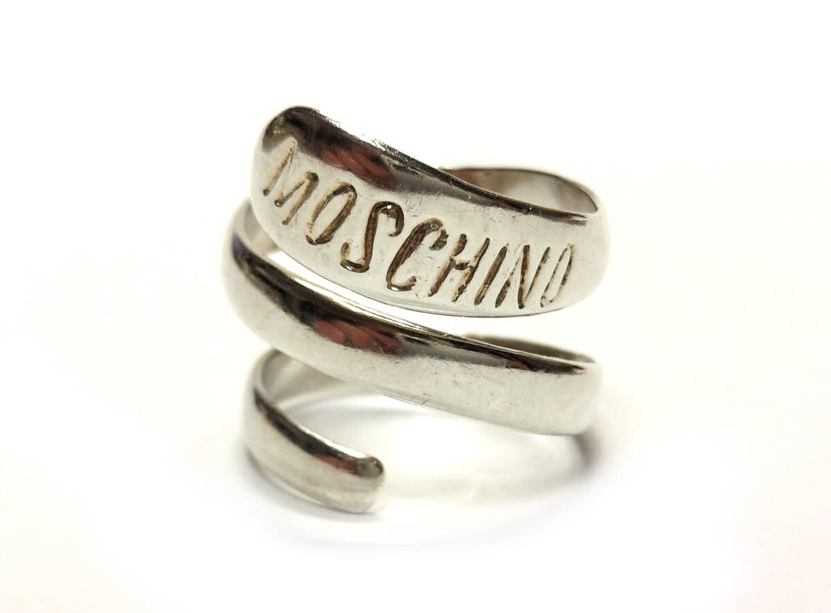 MOSCHINO Moschino SILVER 925 17 number ring used 