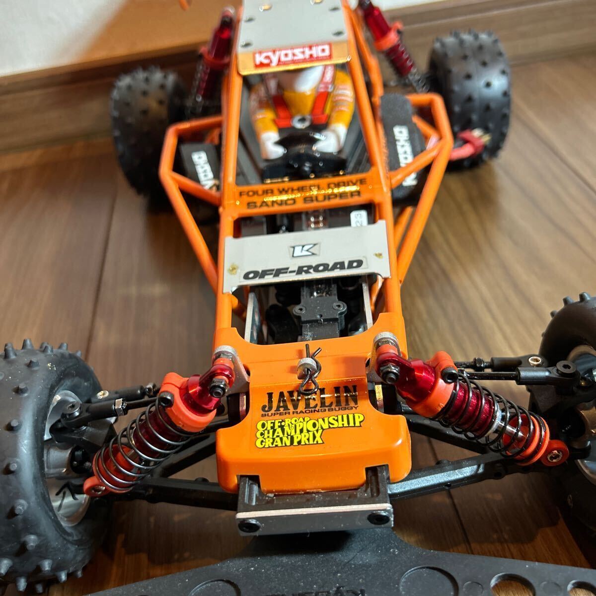 京商 JAVELIN 10/1 BUGGY RADIO CONTROL OFF ROAD RACE CAR メカ付き、取説付き、美品の画像4