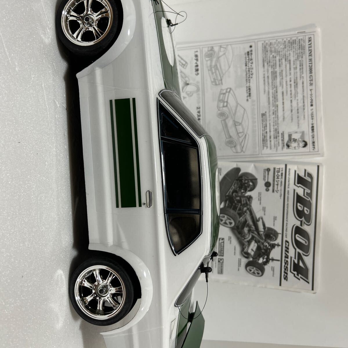 タミヤ　1/10電動RC4WDレーシングカーTB-04シャーシ　skyline スカイラインHT2000GT-R レーシング仕様　メカ付き、取説付き