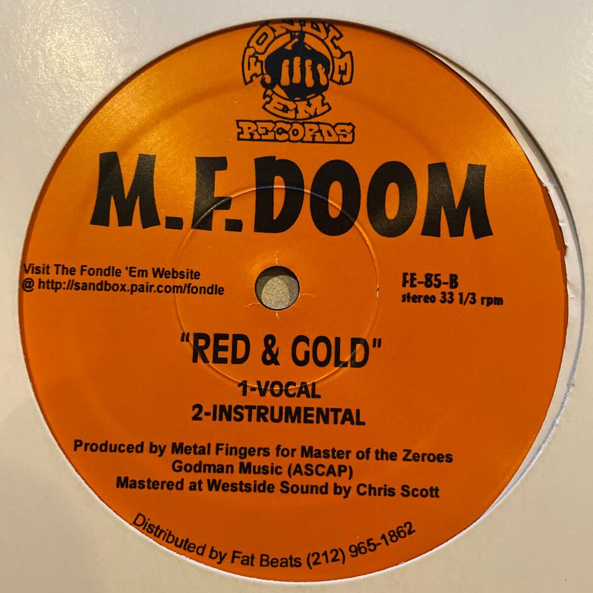  audition OK beautiful record! rare single!! M.F. DOOM / THE M.I.C./RED & GOLD muro koco kiyo