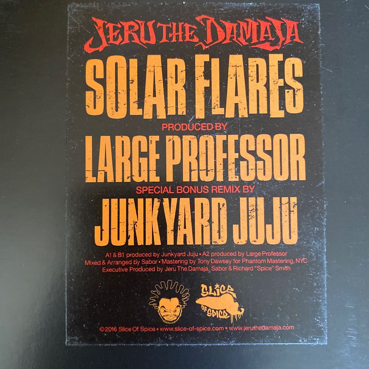 試聴OK 限定カラー盤!! JERU THE DAMAJA / SOLAR FLARES(LARGE PRO,BEATNUTS MIX) muro koco kiyo_画像2