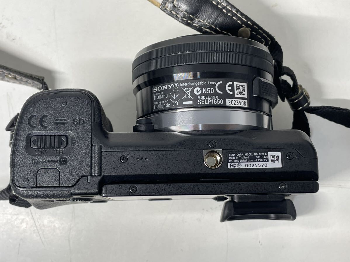 SONY ソニー α ミラーレス一眼カメラ NEX-6 ブラック ズームレンズ付き バッテリー 充電器付き 光学機器の画像5