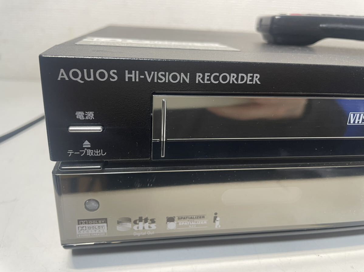 SHARP シャープ HDD・DVD・ビデオ一体型レコーダー ハイビジョンレコーダー DV-ACV52 リモコン付 2010年製 通電確認済み AQUOS VHS の画像3
