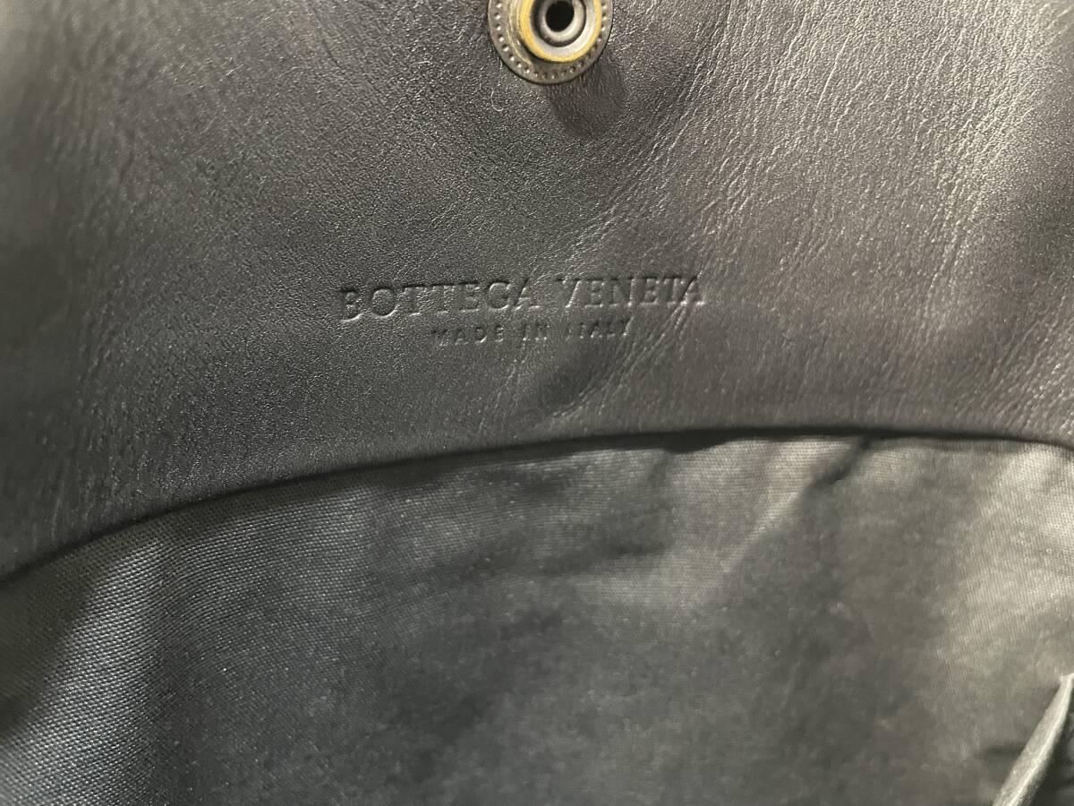 1円 ■極美品■ BOTTEGA VENETA ボッテガヴェネタ イントレチャート レザー ミラー付き トートバッグ ショルダーバッグ ブラック系の画像6