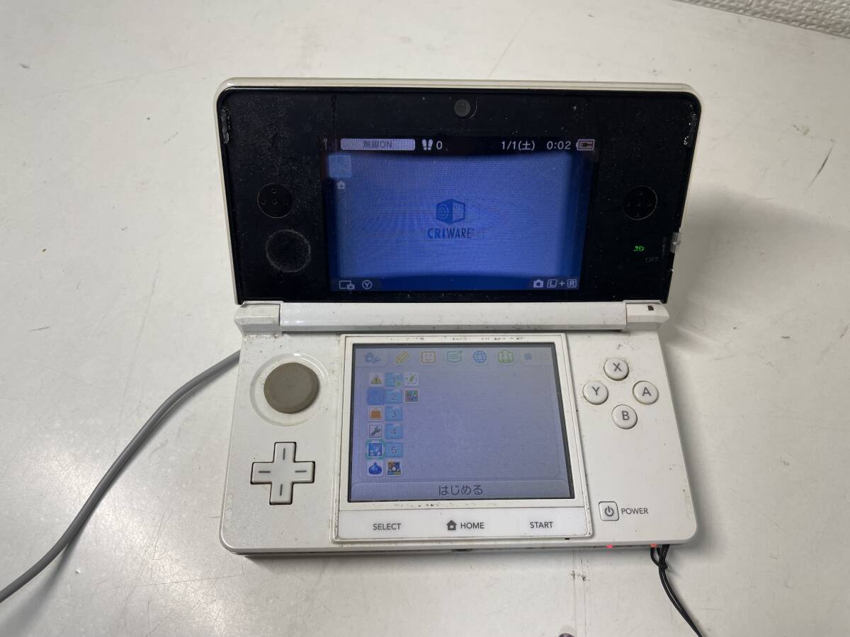 一円 3DS ゲーム機 本体 アイスホワイト CTR-S-JPN-C0 任天堂 ニンテンドー Nintendo ゲーム機 本体のみの画像2