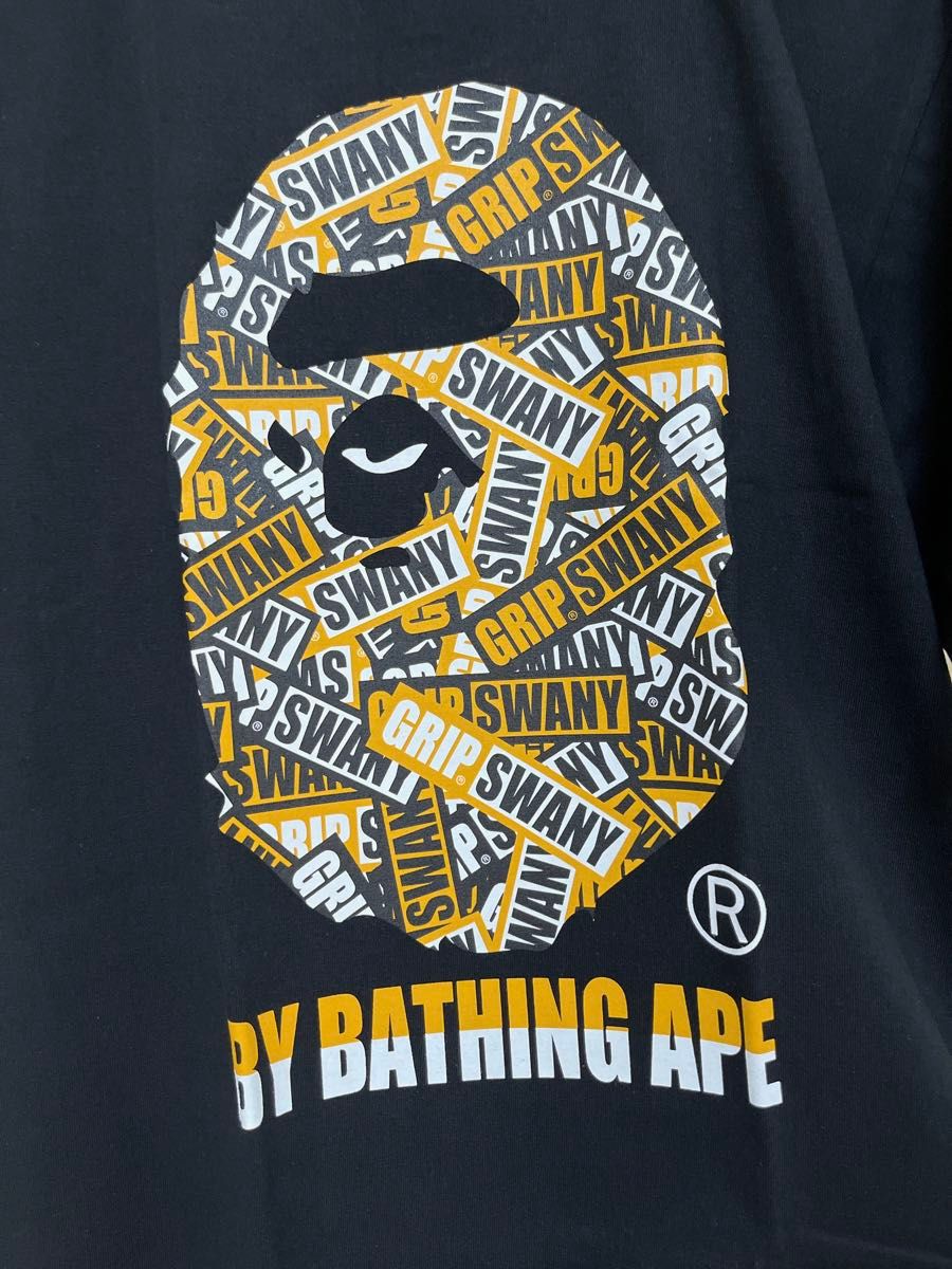 エイプ　Tシャツ　Lサイズ　【 BAPE X GRIP SWANY 】BY BATHING APE TEE 黒