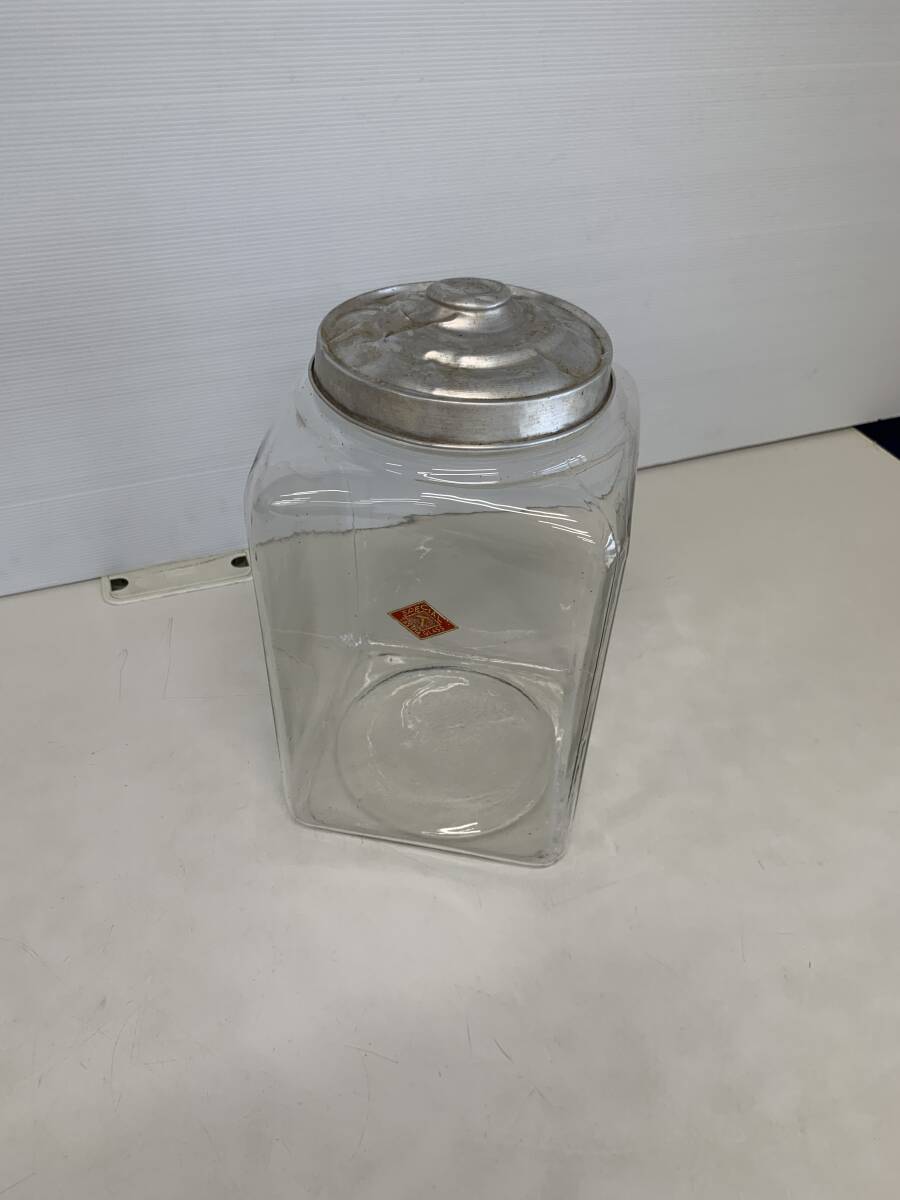 M　TAZIMA GLASS　昭和レトロ　菓子瓶　ガラス瓶　当時物　_画像1