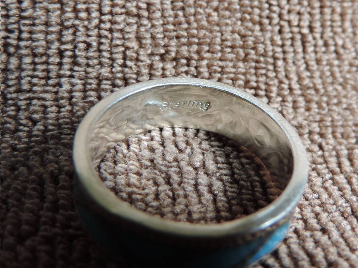 ヴィンテージ リング 指輪・Sterling刻印有り・美品・宝石付き・11号・2.90g