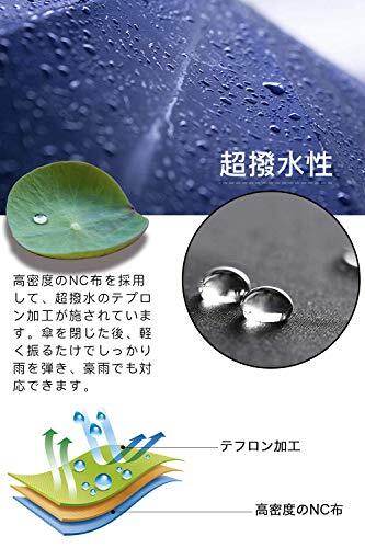 折りたたみ傘 ワンタッチ 自動開閉 晴雨兼用 日傘 耐強風 超撥水 高強度グラスファイバー UPF50+ UVカット 自動傘 8本骨 95cm 折り畳み傘の画像4