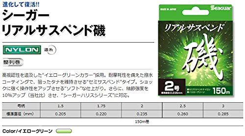 シーガー(Seaguar) ライン シーガーリアルサスペンド磯 釣り用ナイロンライン・エステルライン 150m 1.75号_画像3