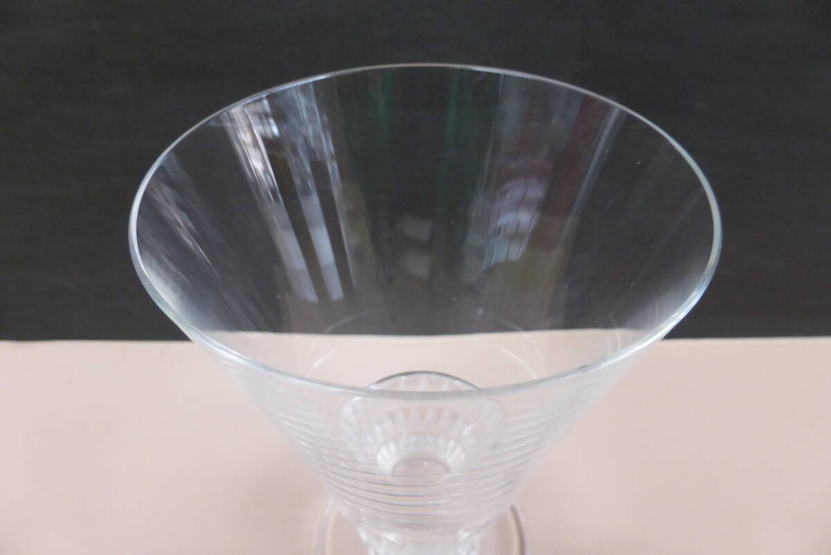 ★未使用保管品★ ラリック クリスタルガラス LALIQUE ブルグイユ BOURGUEIL ワイングラス グラス 高さ11㎝ ②の画像4