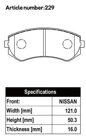 ACRE Acre brake pad Formula 800C front Laurel KSC33 S63.12~H5.1 2.8L ABS less car 