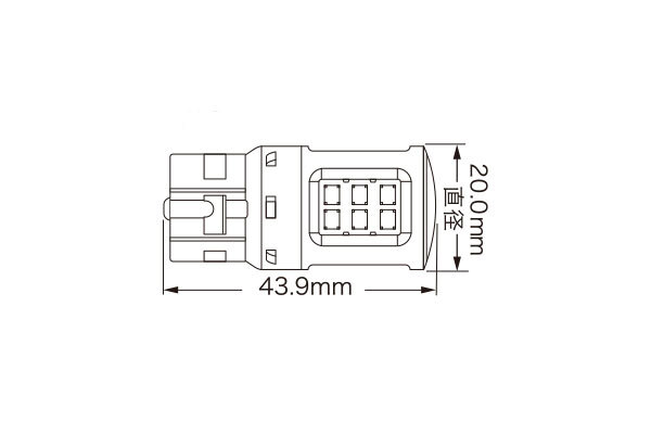 RG レーシングギア LEDストップ＆テールバルブ T20ダブル ストップ用 セレナ KBC23 KBCC23 KBNC23 KVC23 KVNC23 H9.1～H9.12_画像2