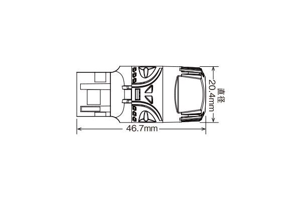 RG レーシングギア LEDバルブ T20 6000K 白色光 バックランプ用 ランドクルーザー100 HDJ101K UZJ100W H10.1～H17.3 シグナス除く_画像2