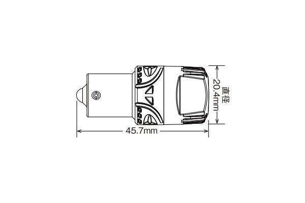 RG レーシングギア LEDバルブ S25平行ピン 6000K 白色光 バックランプ用 ミラジーノ1000 L701S L711S H14.8～H16.11_画像2