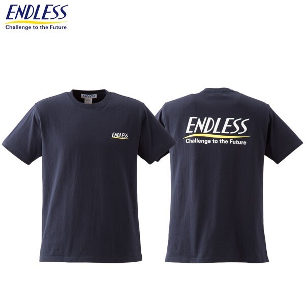 ENDLESS エンドレス ロゴTシャツ ネイビー (M～XL)