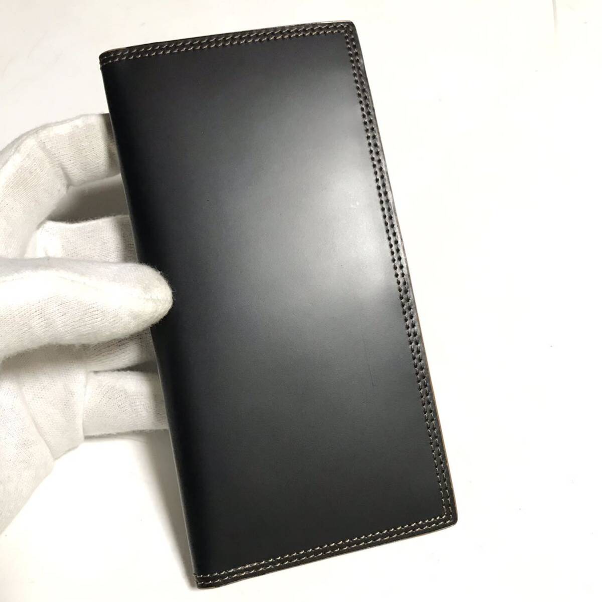 CORDOVAN カードケース コードバン 馬革 ヌメ革 ブラック 財布 名刺入れ 薄型 の画像2
