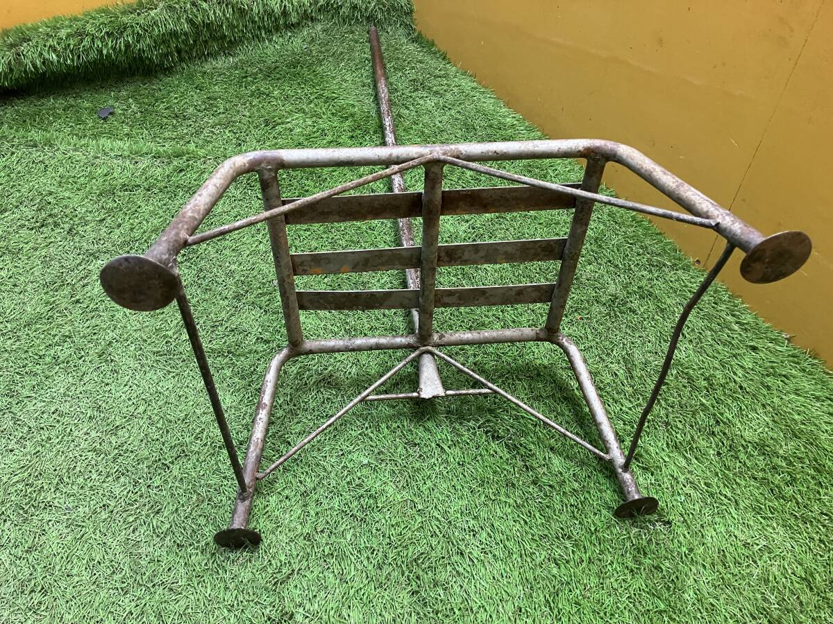 [ Nagano departure * fruit tree work etc.!!①] Manufacturers unknown handle attaching iron made pcs step‐ladder working bench fruit tree etc. scaffold cheap * selling up 