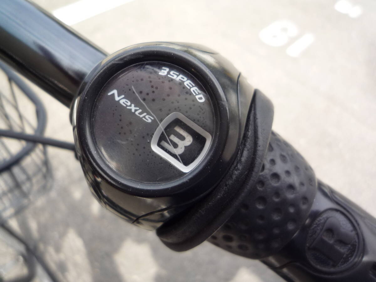 大阪引取可 新基準 ブリヂストン STEPCRUZ 電動アシスト自転車 26インチ ステップクルーズ ネイビー 紺 黒 ブラックの画像3